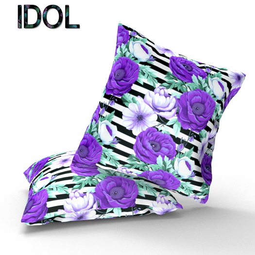 Purple Roses Pillow Cushion