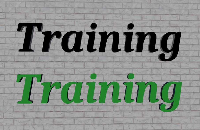 Panel TRAINING name logo