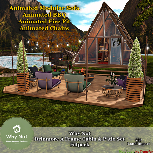 FP Why Not - Brinmore A Frame Cabin & Patio Set-Boxed