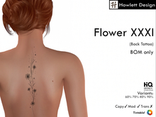 [HDesign] Flower XXXI (Back Tattoo)