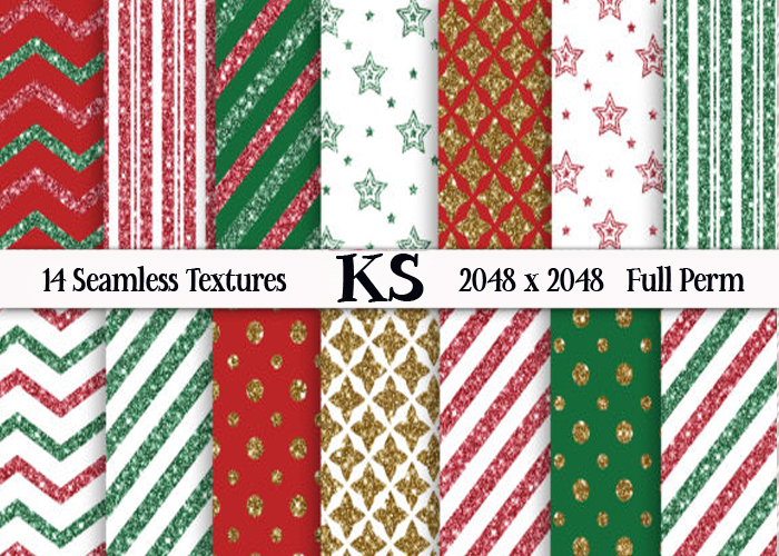 XMAS GLITTER FULL PERM TEXTURES 