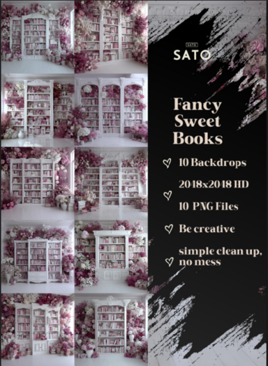 SATO - Fancy Sweet Books backdrops (UNPACK)