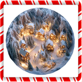 Christmas Village Round Rug