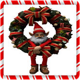 Christmas Wreath w Elf