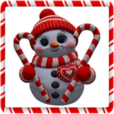 Snowman with Candy Canes
