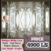 Antique White Lace Pack – Full Perm Fabric Texture 