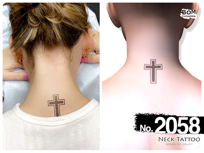 (Neck Tattoo) No.2058