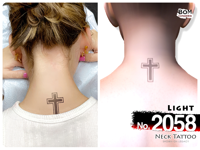 (Neck Tattoo) No.2058 Light