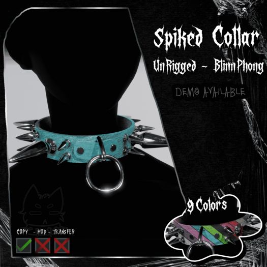 ⛧ SpikedCollar ⛧ ||BLUE||