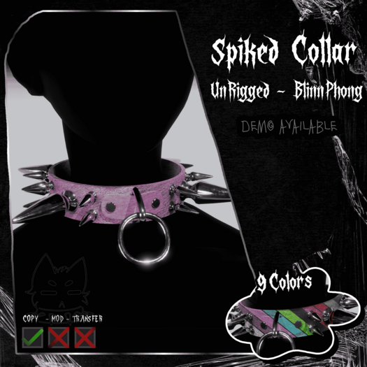 ⛧ SpikedCollar ⛧ ||PINK||