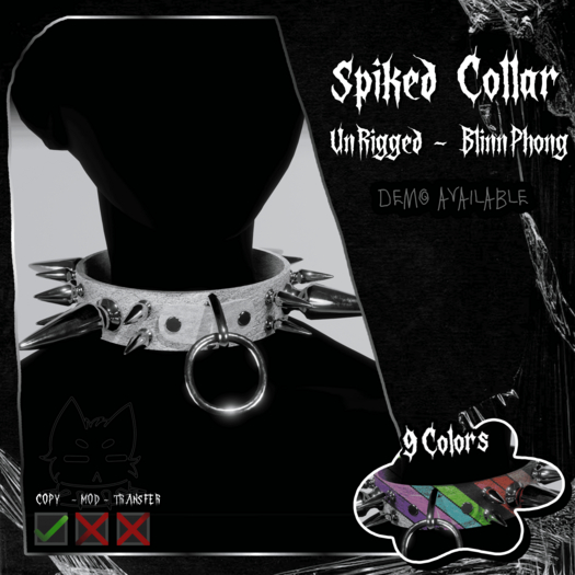 ⛧ SpikedCollar ⛧ ||WHITE||