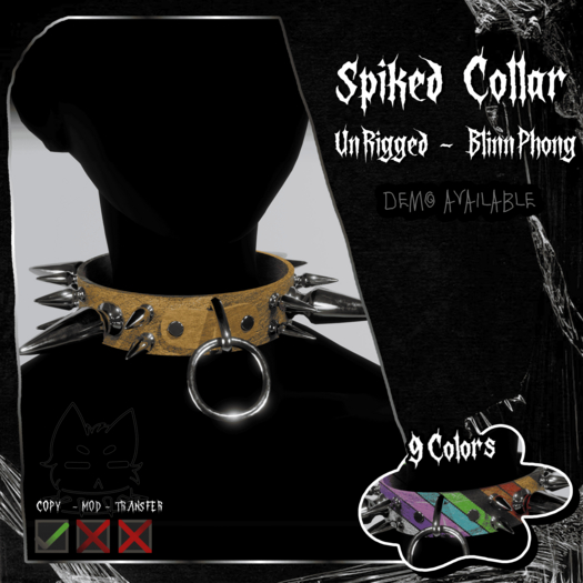 ⛧ SpikedCollar ⛧ ||YELLOW||