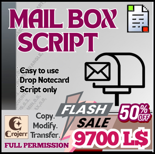 PostMaster Mail Box Script – Full Perm SL Tool