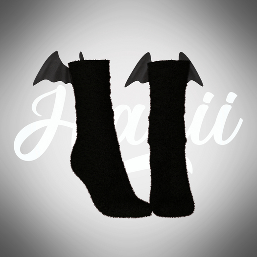 HANII - Fluffy Bat Socks #3
