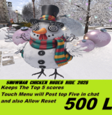 Snowman Chicken Rodeo Ride 2025
