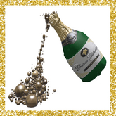 Champagne Bottle Pouring Bubbles