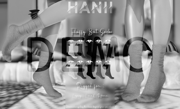HANII - Fluffy Bat Socks (DEMO)
