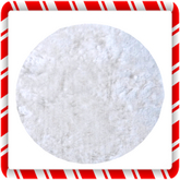 White Fluffy Round Rug