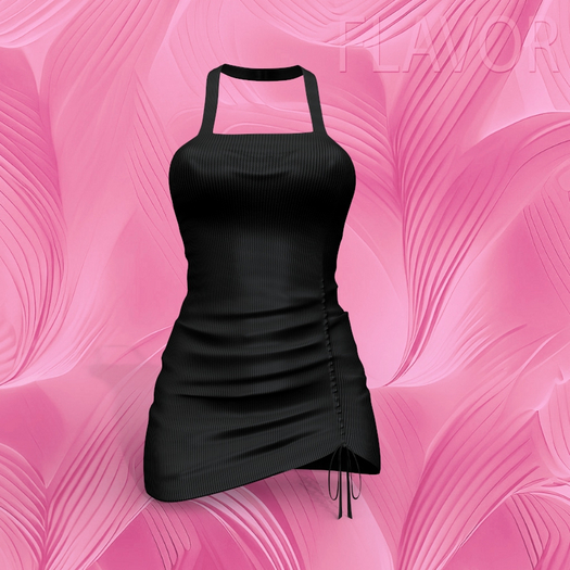Black Ribbon Dress PetiteX