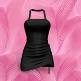 Black Ribbon Dress PetiteX