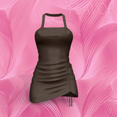 Brown Ribbon Dress PetiteX