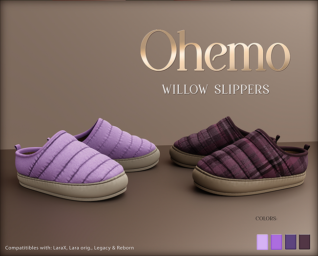 Ohemo - Willow slippers - violets (Add me)