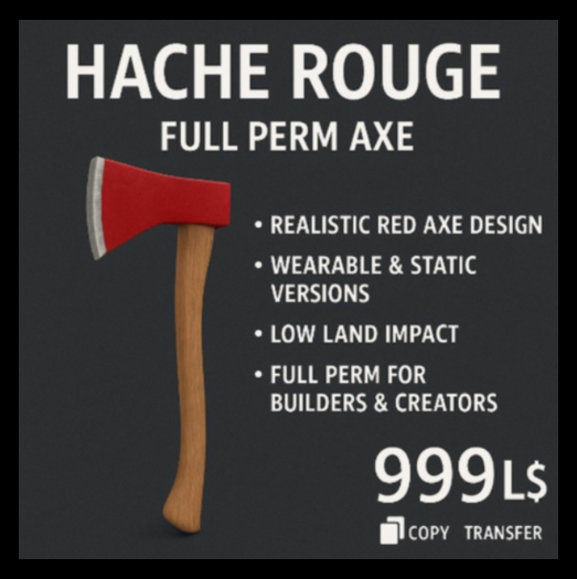 hache rouge