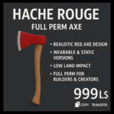 hache rouge