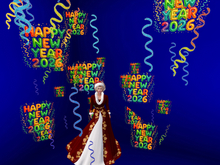Happy New Year color letters