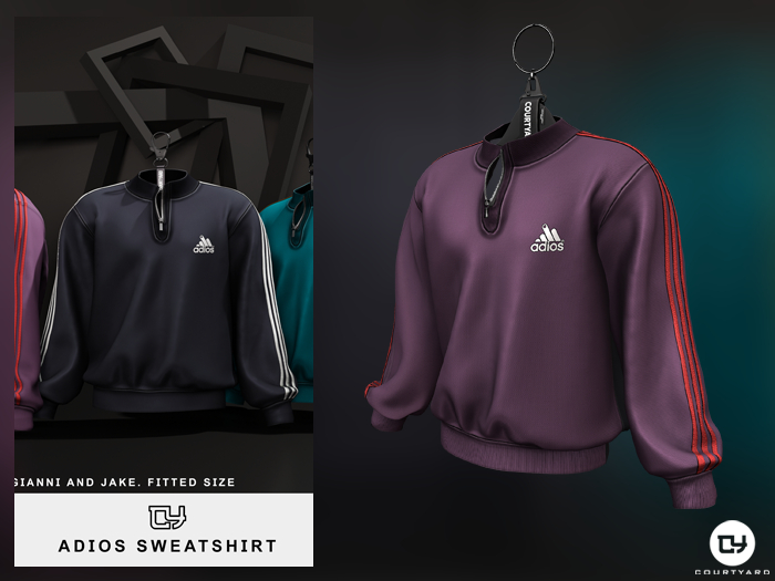 '' COURTYARD '' ADIOS SWEATSHIRT - LIGHT PURPLE