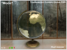 *Moon* transparent gold globe PBR Gift