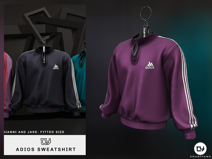 '' COURTYARD '' ADIOS SWEATSHIRT - ROSE ISH