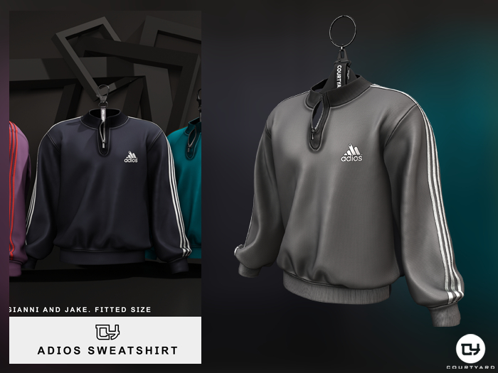 '' COURTYARD '' ADIOS SWEATSHIRT - GRAY