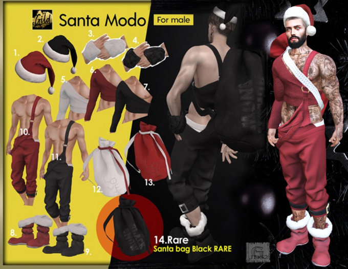 [Gild] SET Santa Modo BLACK- Gianni