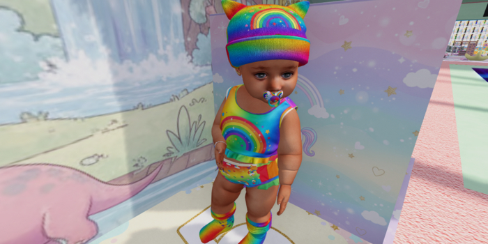 {CC} Rainbow Baby Diaper Set (LB)