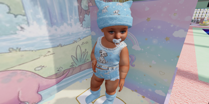 {CC} Polka Pup Diaper Set (LB)