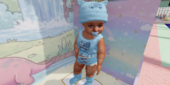 {CC} Little Hero Diaper Set (LB)
