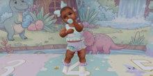 {CC} Dino Girl Diaper Set (LB)