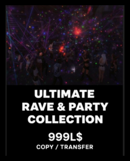 Life'd Rave Second Life Marketplace - ultimate rave & party collection