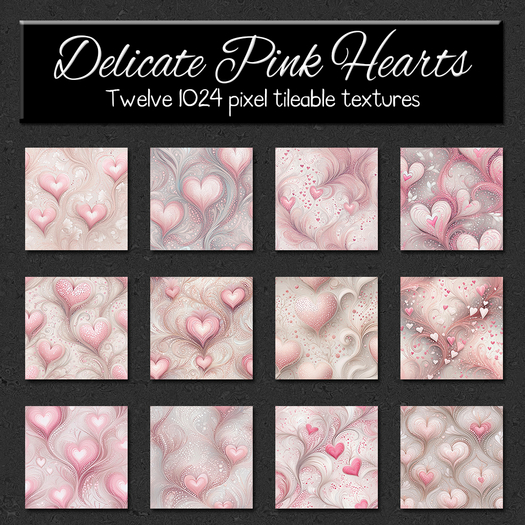 *Wallflowers* Delicate Pink Hearts