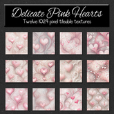 *Wallflowers* Delicate Pink Hearts