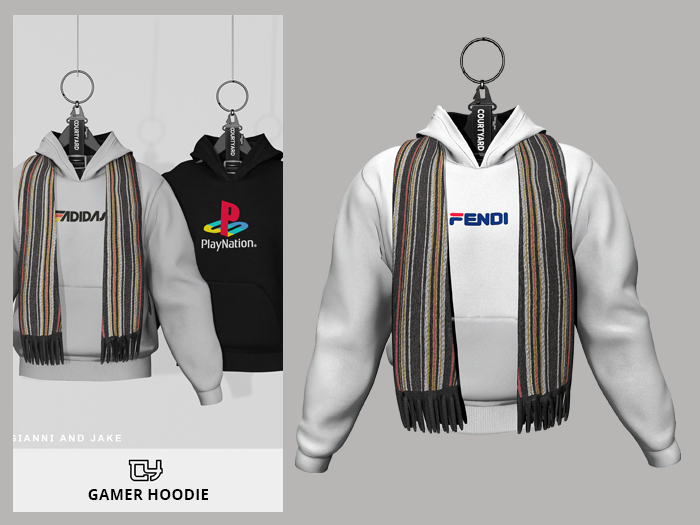 '' COURTYARD '' GAMER HOODIE - FENDI