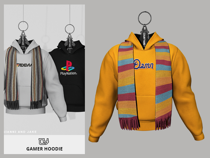 '' COURTYARD '' GAMER HOODIE - DAMN