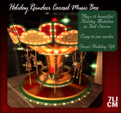 Tabletop Christmas Music Box Carousel