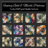 *Wallflowers* Fantasy Gold & Marble Patterns