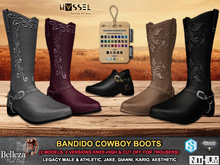 (HASSEL) PACK BANDIDO MEN'S RANGE RIDER COWBOY LEATHER BOOTS LEGACY MALE & ATHLETIC, JAKE, GIANNI, AESTHETIC, KARIO 502