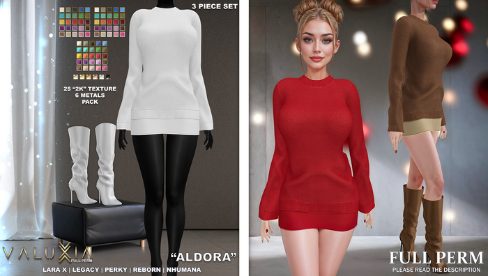 VALUXIA[FP] - Aldora SET 2K TEXTURE PACK FULL PERM