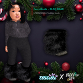 ELLIBELLE - RESIZEABLE - Furry Boots - BLAQ BEAR