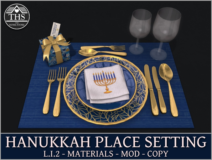 HANUKKAH - CHANUKA - PLACE SETTING