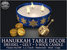 HANUKKAH - CHANUKA - DREIDEL - GELT - DECOR